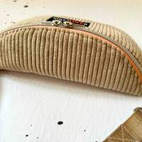 Unikat / Trendy Crossbag / Crossbody / HipBag / Bauchtasche / Gürteltasche / Umhängetasche aus Cord in Beige Bild 5