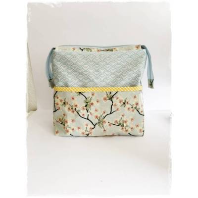 Kosmetiktasche * Raumwunder *  Kulturtasche * aus Wachstuch * Shampootasche * für die Reise