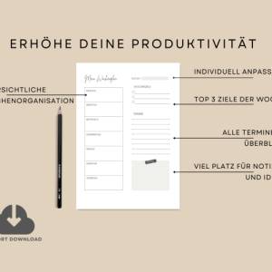 To-do-Liste, Wochen- & Tagesplaner in DIN-A3,-A4,-A5 für Familien als  PDF-Druck oder Digital nutzbar Bild 3