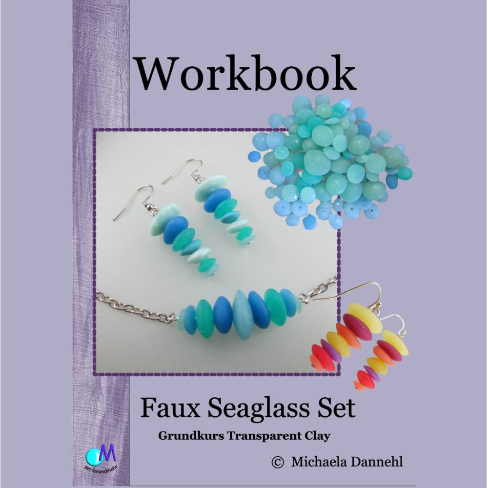 PDF Tutorial Seeglas Imitat Schmuckset herstellen mit Modelliermasse Bild 1