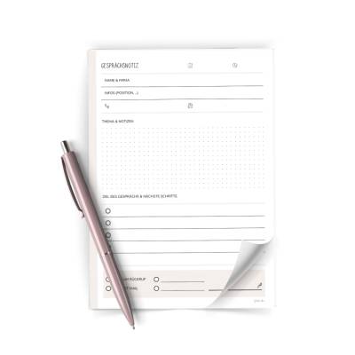 Gesprächsnotizen Block A5 | Telefonnotizen Vorlage für Büro & Alltag | Kritzeln, festhalten, weitergeben