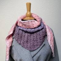 Häkelanleitung Dreieckstuch Winterzeit mit Zopfmuster – Kuscheliges Tuch häkeln Bild 2