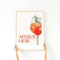 Aperol Liebe Poster - Wall Art Küche Esszimmer Wandkunst - Digital Poster Druck Download Bild 1