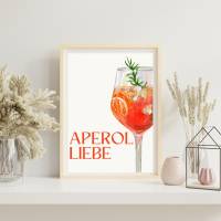 Aperol Liebe Poster - Wall Art Küche Esszimmer Wandkunst - Digital Poster Druck Download Bild 2