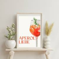 Aperol Liebe Poster - Wall Art Küche Esszimmer Wandkunst - Digital Poster Druck Download Bild 3