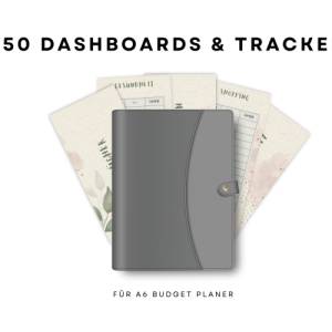 50 Dashboards/Deckblätter inkl. passendem Budget-Tracker für A6 Binder, Umschlagemethode als PDF download Bild 2