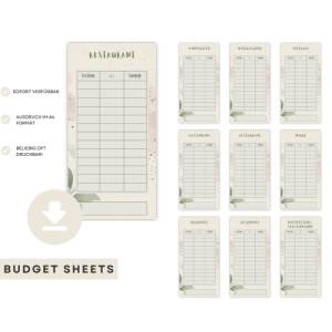 50 Dashboards/Deckblätter inkl. passendem Budget-Tracker für A6 Binder, Umschlagemethode als PDF download Bild 4
