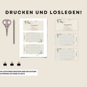 50 Dashboards/Deckblätter inkl. passendem Budget-Tracker für A6 Binder, Umschlagemethode als PDF download Bild 7