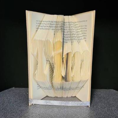 gefaltetes Buch-Name Tim- Deko- Geschenkidee- Geschenk- Buchfalter- Buchkunst- Bookart-