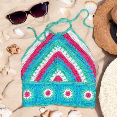 Crop Top Luna / Größe M / gehäkelt