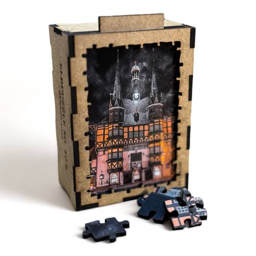 Wernigerode • Holz Puzzle in Box • elbPUZZLE No. 40 • Classic Edition (Einsteiger) mit 88 Teilen