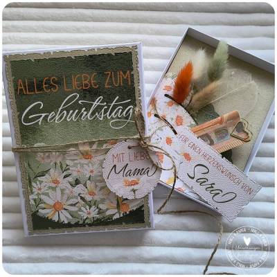 Geldgeschenk oder Gutschein Geschenk |Geburtstag | Hochzeit | Taufe | Geschenkschachtel | Zeit statt Zeug