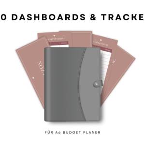 A6 Budget Planer deutsch Starter Set, 50 Dashboards + Tracker, Finanzplaner, Umschlagmethode, PDF Download Bild 2