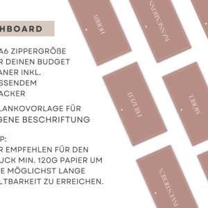 A6 Budget Planer deutsch Starter Set, 50 Dashboards + Tracker, Finanzplaner, Umschlagmethode, PDF Download Bild 3