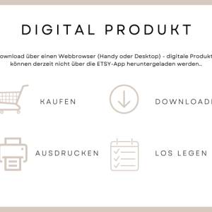 A6 Budget Planer deutsch Starter Set, 50 Dashboards + Tracker, Finanzplaner, Umschlagmethode, PDF Download Bild 8