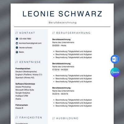 tabellarischer Lebenslauf ohne foto Vorlage Word, Lebenslauf Canva einfach, Bewerbung Ohne bild 