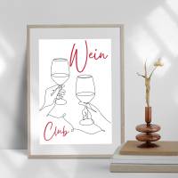 Wein Club Poster -  Küche Esszimmer Wandkunst - Digital Poster Druck Download Bild 4
