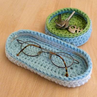 Häkelanleitung Schälchen als Brillenablage oder Schlüsselschale, pdf-Datei