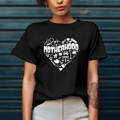 Motherhood T-Shirt – Weiches Damen Shirt für Mütter | Geschenkidee | Bequem & Stilvoll