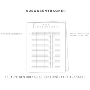 Budgetplaner in A4, A5 & A6  zur Finanzenplanung als digitaler Download zum ausdrucken, Wochenplaner und Monatsplaner Bild 5