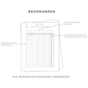 Budgetplaner in A4, A5 & A6  zur Finanzenplanung als digitaler Download zum ausdrucken, Wochenplaner und Monatsplaner Bild 6