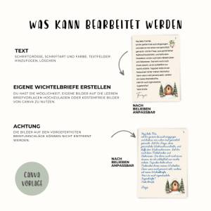 Wichtelbriefe mit 24 Wichtelgeschichten editierbar zum Ausdrucken, Wichtelzubehör Post Set Adventskalender Bild 3