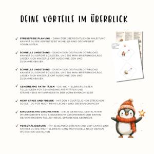 Wichtelbriefe mit 24 Wichtelgeschichten editierbar zum Ausdrucken, Wichtelzubehör Post Set Adventskalender Bild 5