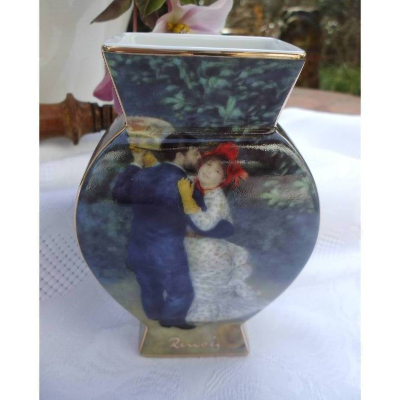 Vintage Vase MINIATUR Goebel Artis Orbis Porzellan Pierre Auguste Renoir Blumenvase Kunst Romantik Liebespaar Tanz