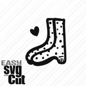 Gummistiefel Liebe SVG Vektorgrafik Plotterdatei Lasercut Bild 1