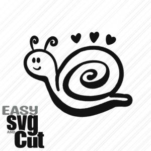Schnecke SVG Vektorgrafik Plotterdatei Lasercut Bild 1