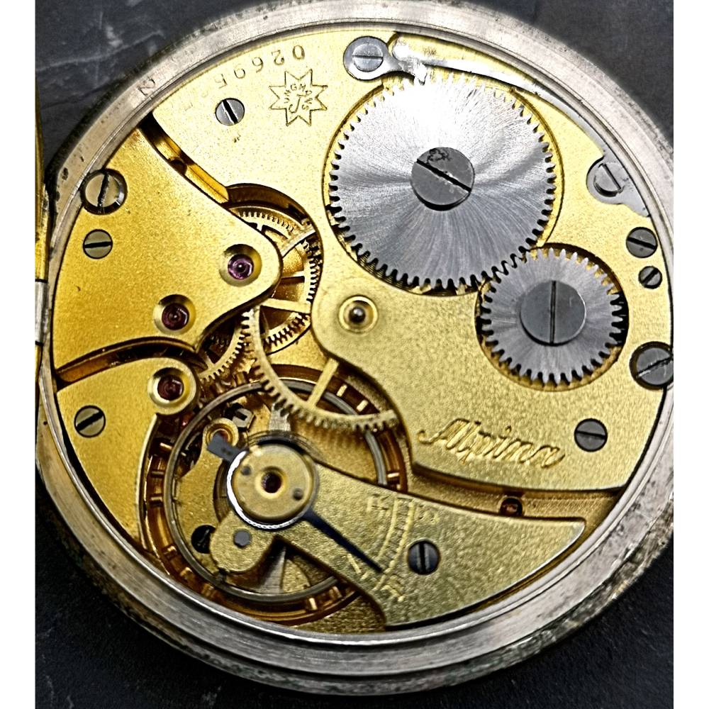 Antike Junghans Alpina Taschenuhr Herren 800 Silber Handaufzug ca