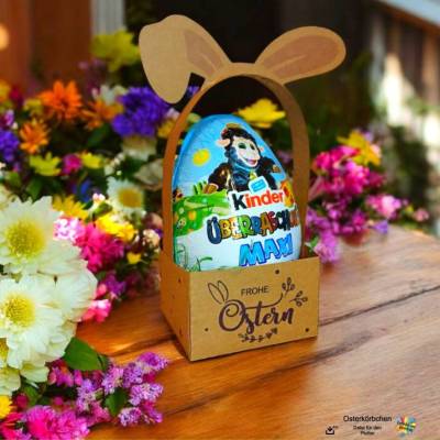 Plotterdatei Osterkörbchen in drei Größen + Schriftzug | SVG, DXF, PDF