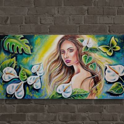 Hüterin des Urwalds – Original Acrylgemälde auf Leinwand von Christiane Schwarz