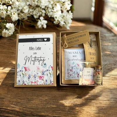 Personalisiertes und handgemachtes Muttertagsgeschenk, Geschenk zum Muttertag personalisiert, Geschenkbox, Geschenkidee 
