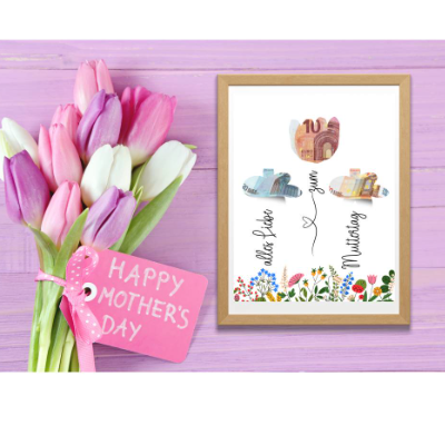 Muttertag Geldgeschenk Digital - Wunscherfüller zu Muttertag,  A4 , Sofort Download, Zum Ausdrucken, Last-Minute