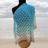 Häkelanleitung Dreieckstuch Karibikperle – Sommerliches Tuch im Endlosmuster häkeln Bild 1