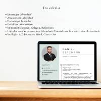 Bewerbung Word Vorlage, Bewerbung Lebenslauf Canva, Tabellarischer Lebenslauf Bild 8