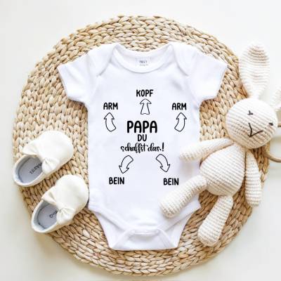 Babybody | witziges Geschenk Geburt | Baby | Babygeschenk | Papa du schaffst das