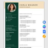Professioneller lebenslauf, Moderne Deutsch CV - Word, Google Docs, Pages, Canva Bild 1