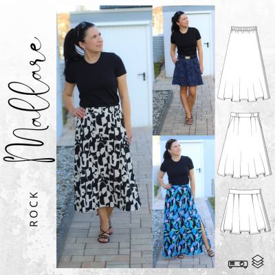 Ebook PDF Schnittmuster Rock MALLARE Gr. 32-56