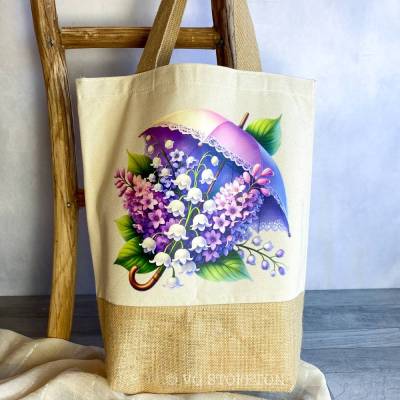 Favplace Jutebeutel Mit Brüssel-Motiv - Stylische Shopper Tasche Für Stadtfans