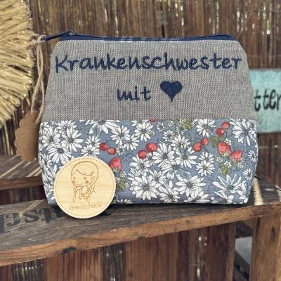 Kosmetiktasche Katarina - Baumwoll Schminktäschchen Von Leben Schöner