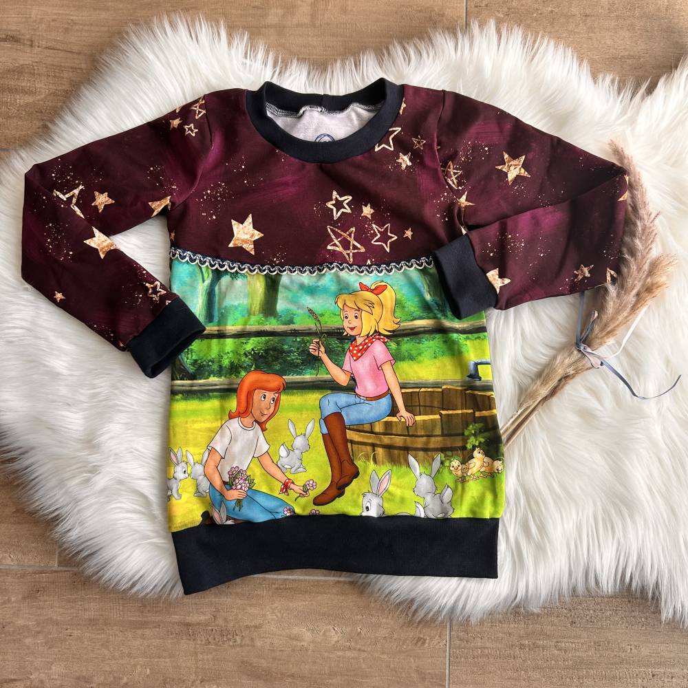 Pullover Gr 122 Bibi Tina Bordeauxrot