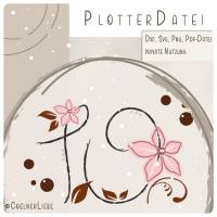 Plottdesign Geburtstagsblume – Zahl 10 als florale Plotterdatei für kreative Deko Bild 1