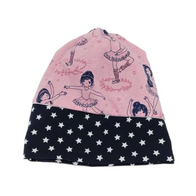 Beanie Mütze Ballett, 95% Baumwolle, 5% Elasthan, 43 cm Umfang