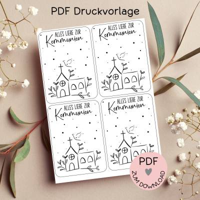 Digitale Datei, PDF Druckvorlage Karte 