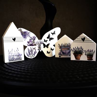 Keramikhäuser, Schmetterling, nordisches Dekor, Provence