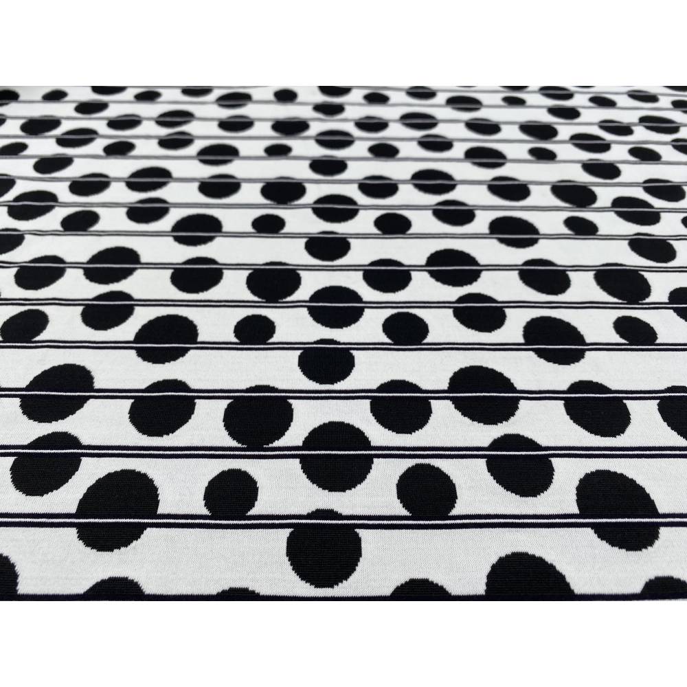Jersey Stoff Schwarz WeiÃƒÂŸ Gepunkteter Stoff Schwarz Und Weiß
