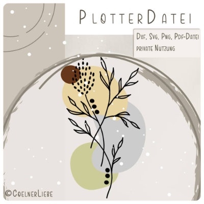 Plotterdatei Boho Blume 1 – Minimalistisches Boho-Blumen-Design für DIY & Deko
