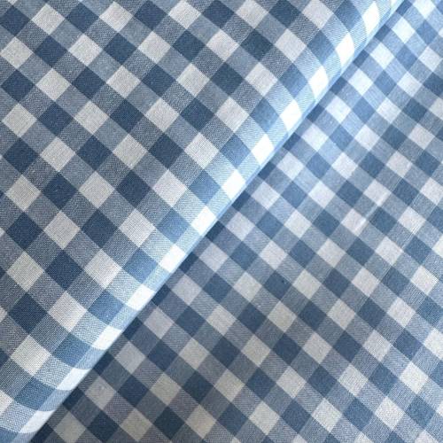 Swafing Baumwolle/Webware Georgsdorf, Karo rauchblau, 1cm